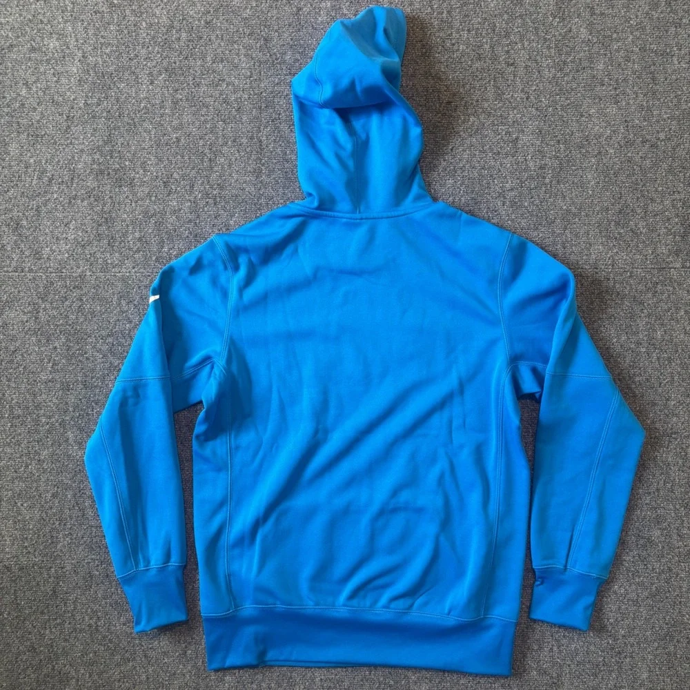 Nike Detroit Lions Therma-FIT Hoodie Mens Medium Blue NFL Sideline Pullover NWT